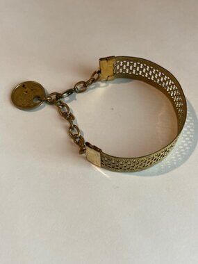 Twisted Silver Patina Bracelet Rustic Boho Chain Link Cuff Adjustable (Retired)